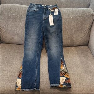 Women’s Driftwood Bohemian Floral Embroidered Denim Jeans